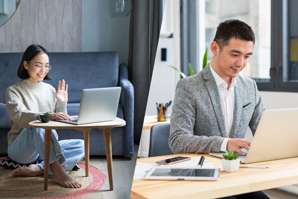 What is hybrid remote work